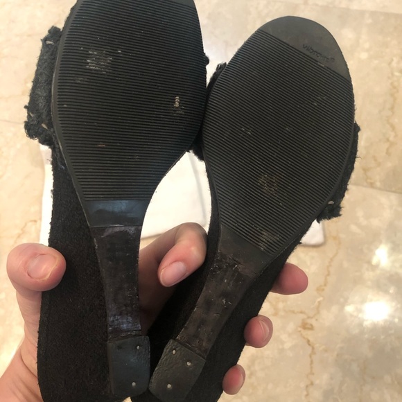 Prada Black Wedge Sandel SZ 8 - Picture 6 of 7